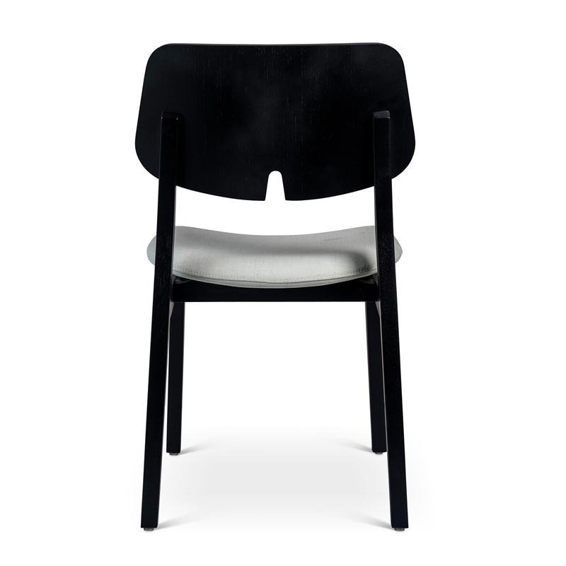 Urbia Modern Brazilian Beth Side Chair in Alabaster Seat Ebano Frame