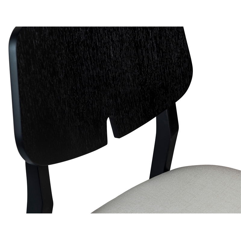 Urbia Modern Brazilian Beth Side Chair in Alabaster Seat Ebano Frame