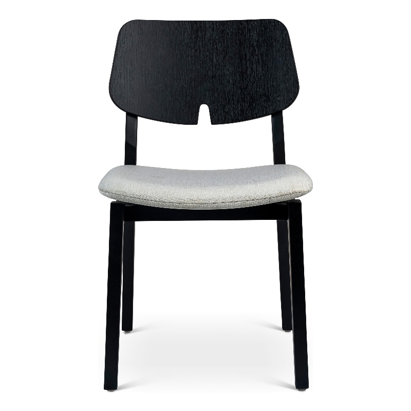 Urbia Modern Brazilian Beth Side Chair in Alabaster Seat Ebano Frame