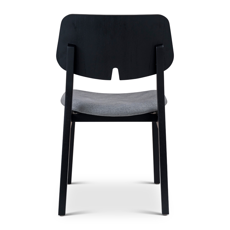 Urbia Modern Brazilian Beth Side Chair in Essence Grey Seat Ebano Frame