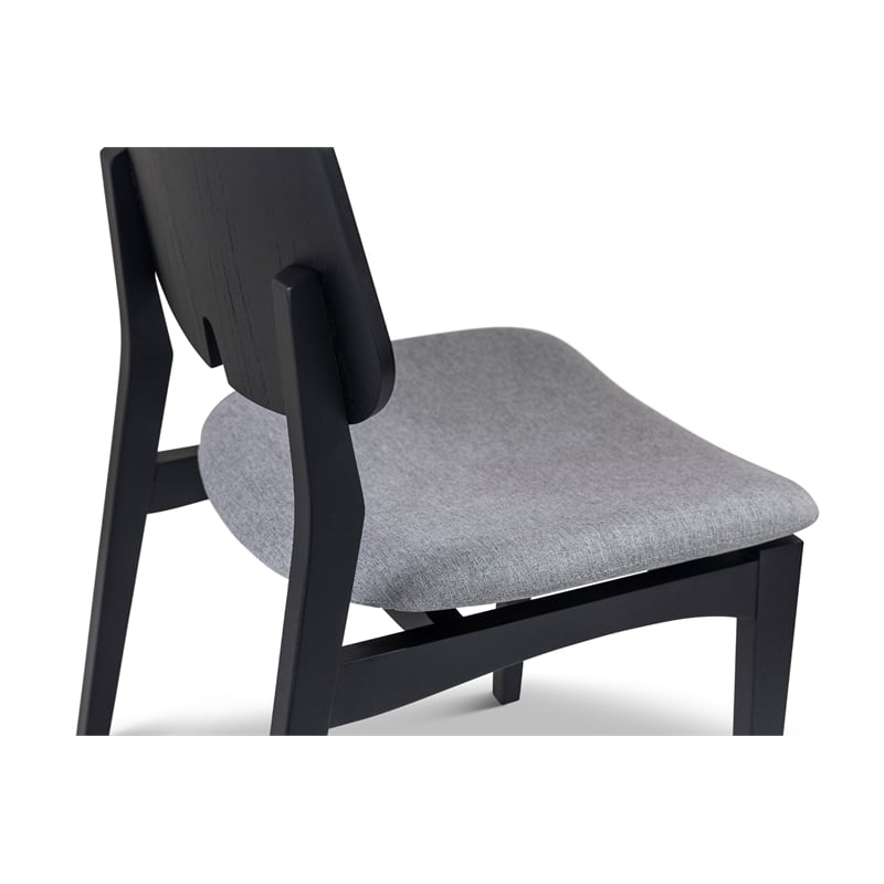 Urbia Modern Brazilian Beth Side Chair in Essence Grey Seat Ebano Frame