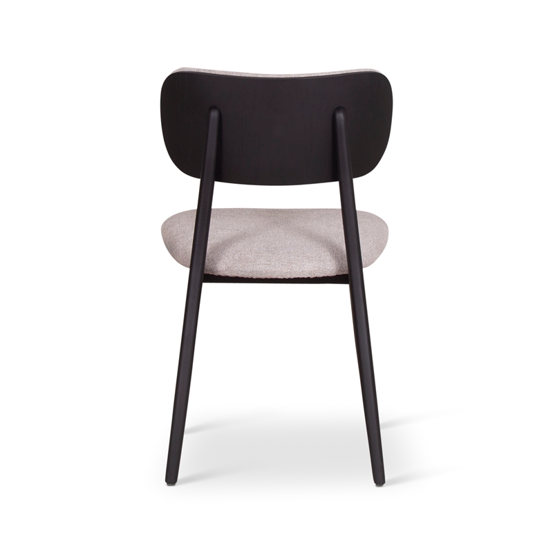 Urbia Modern Brazilian Claudia Side Chair in Harvest Jute Upholstery Ebano Frame