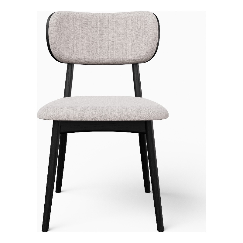 Urbia Modern Brazilian Claudia Side Chair in Harvest Jute Upholstery Ebano Frame