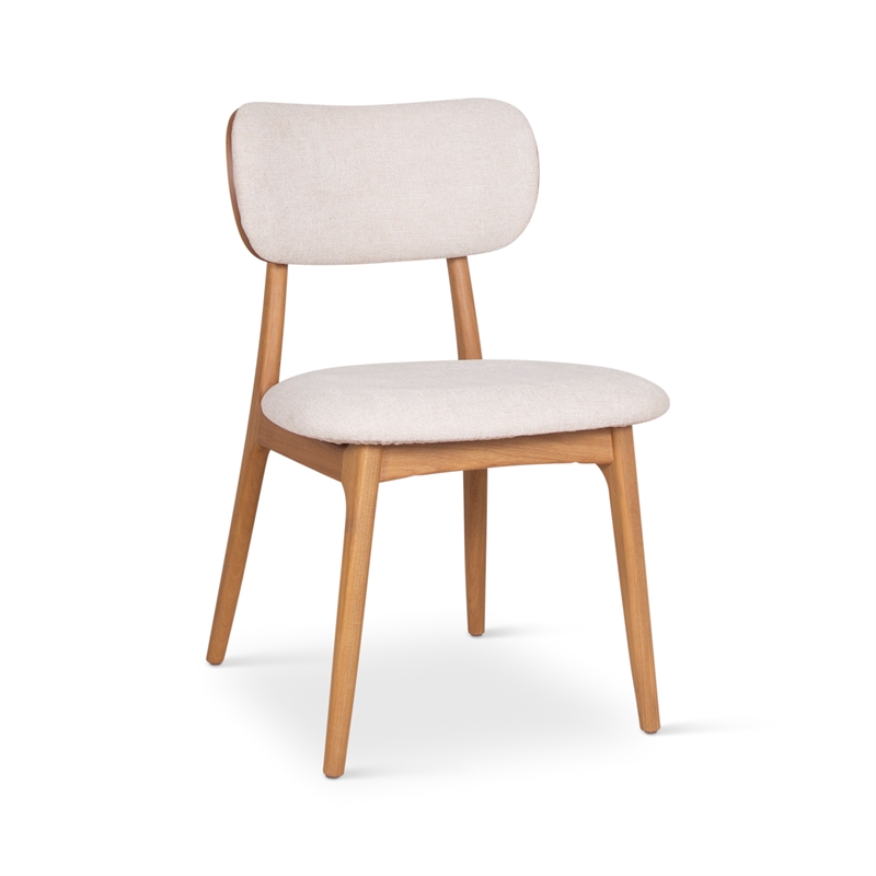 Urbia Modern Brazilian Claudia Side Chair in Harvest Natural Upholstery