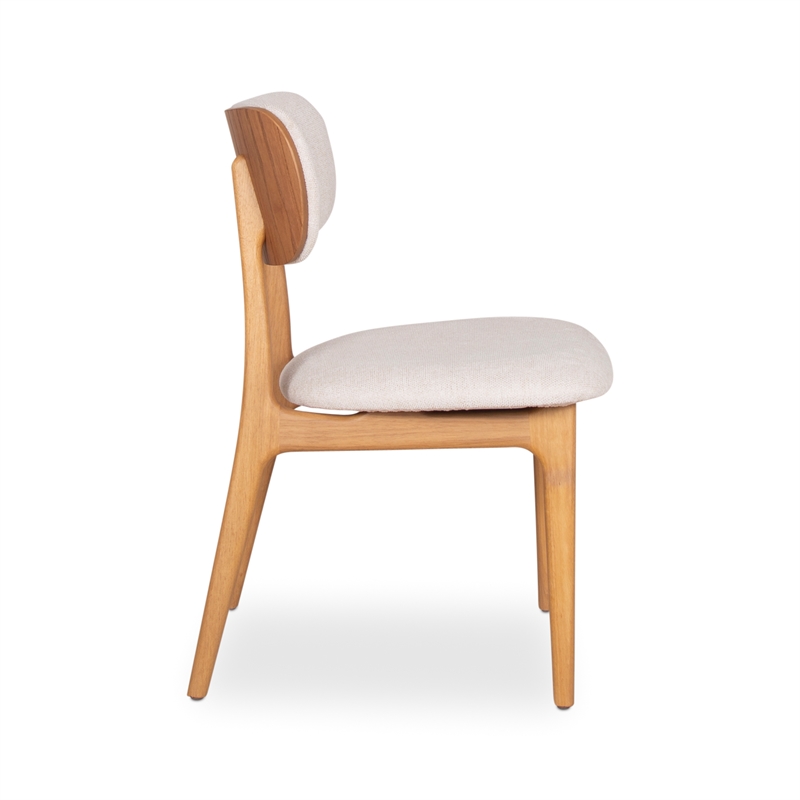 Urbia Modern Brazilian Claudia Side Chair in Harvest Natural Upholstery