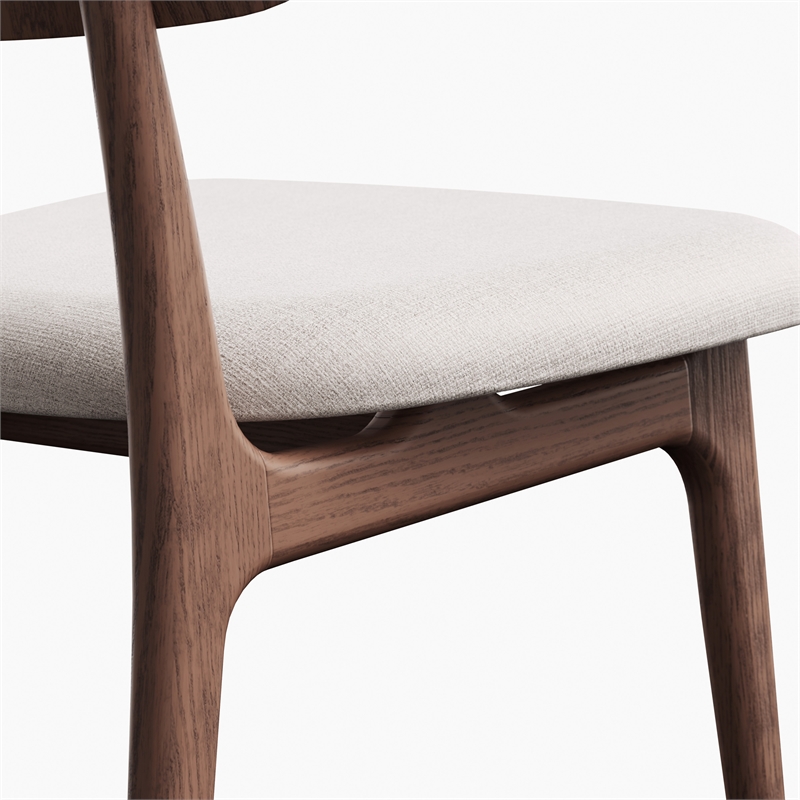 Urbia Modern Brazilian Claudia Side Chair in Harvest Natural Upholstery