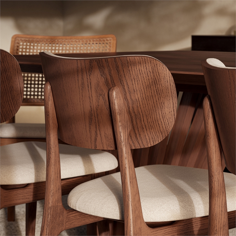 Urbia Modern Brazilian Claudia Side Chair in Harvest Natural Upholstery