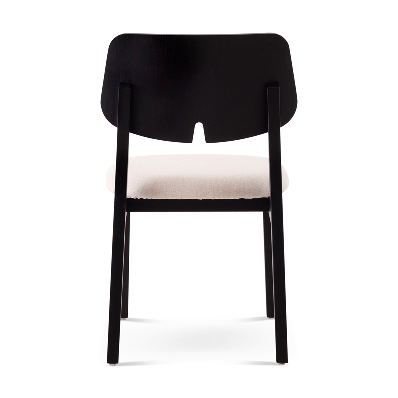 Urbia Modern Brazilian Beth Side Chair in Medley Ivory Seat Ebano Frame