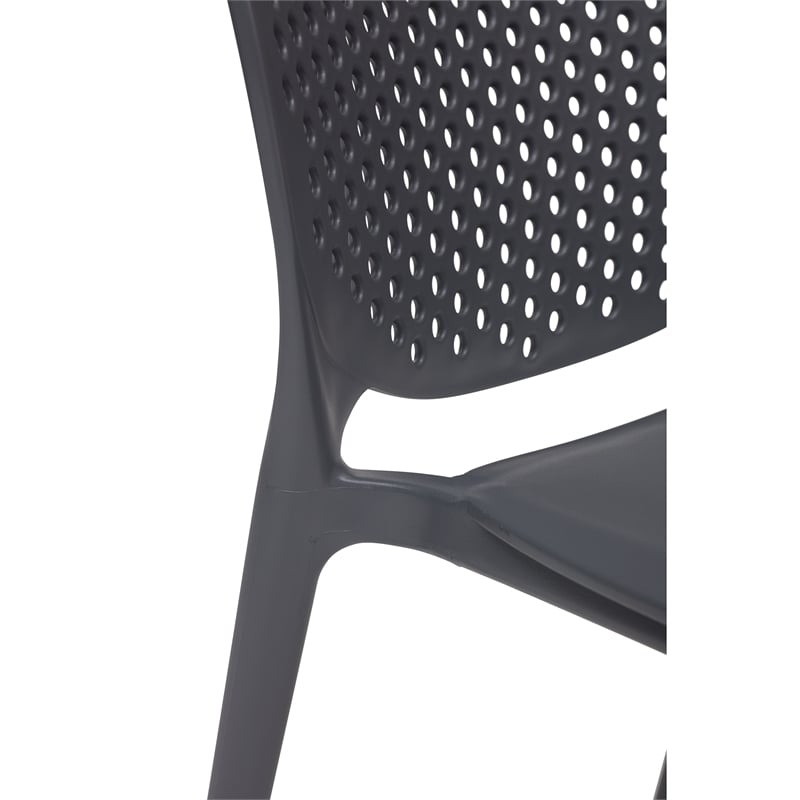 Urbia Metro Bailey Side Chair in Black Gray Seat (Set of 4 )