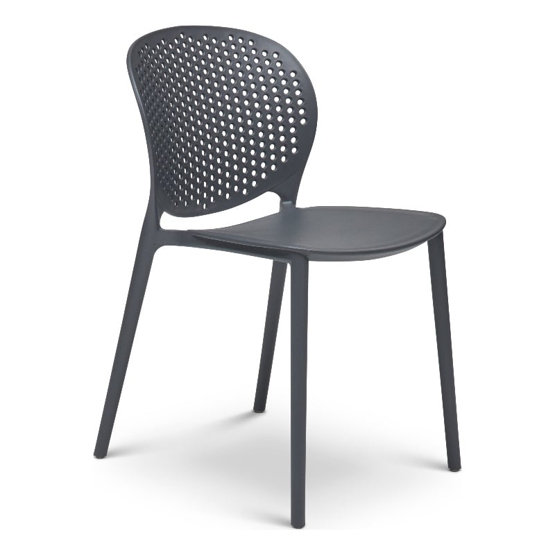 Urbia Metro Bailey Side Chair in Black Gray Seat (Set of 4 )