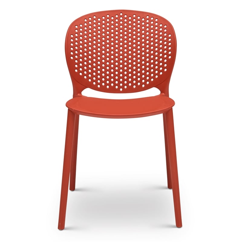Urbia Metro Bailey Side Chair in Dark Orange Seat (Set of 4 )