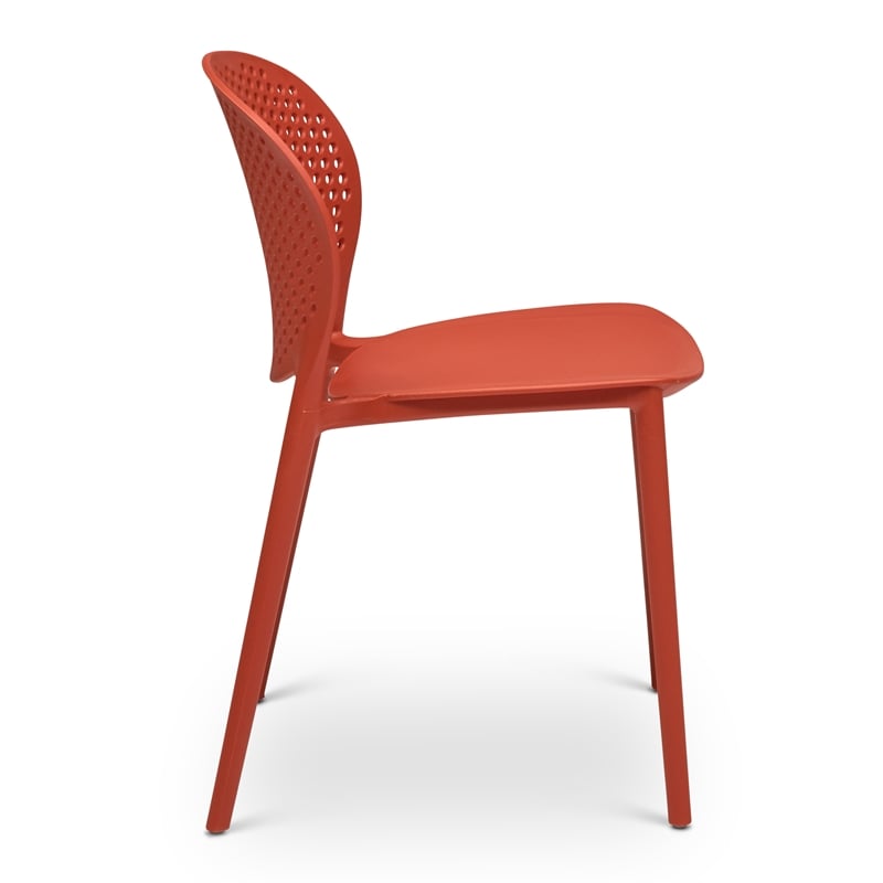 Urbia Metro Bailey Side Chair in Dark Orange Seat (Set of 4 )