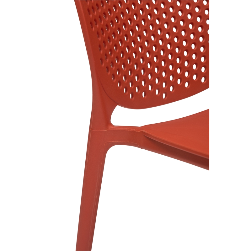 Urbia Metro Bailey Side Chair in Dark Orange Seat (Set of 4 )