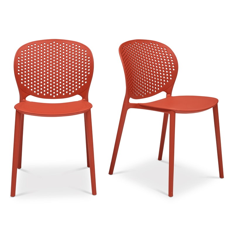 Urbia Metro Bailey Side Chair in Dark Orange Seat (Set of 4 )