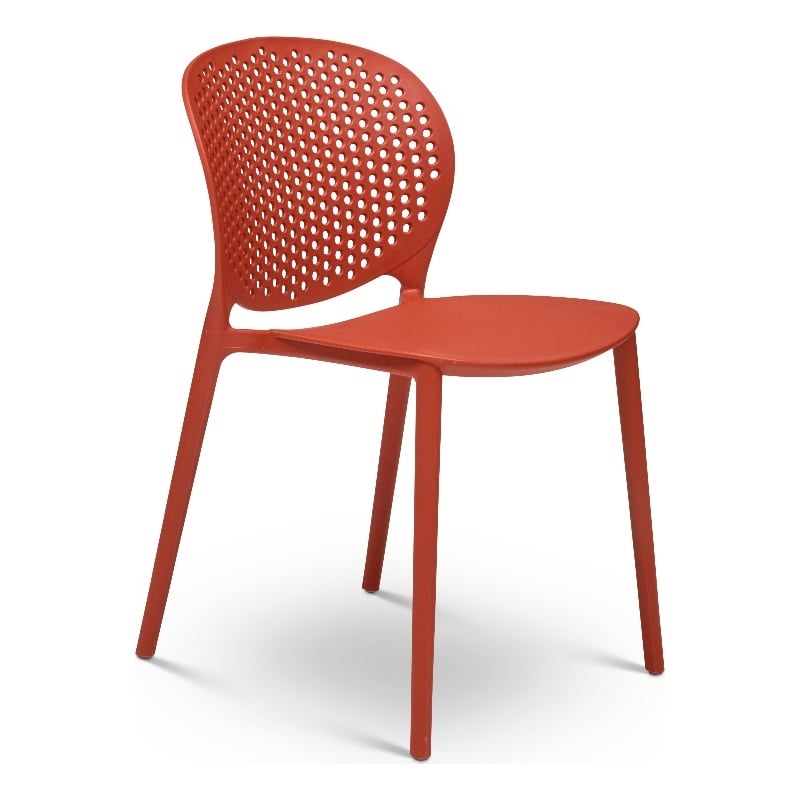 Urbia Metro Bailey Side Chair in Dark Orange Seat (Set of 4 )