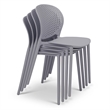 Urbia Metro Bailey Side Chair in Light Gray Seat (Set of 4)