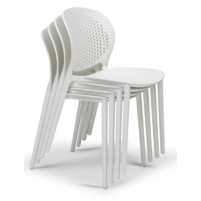 Urbia Metro Bailey Side Chair in White Seat (Set of 4)