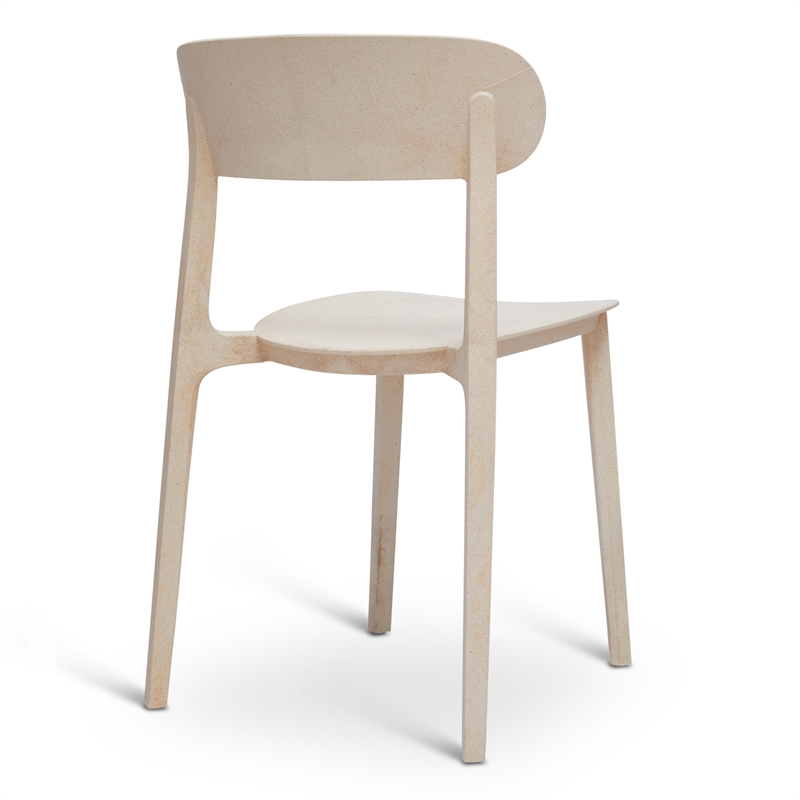 Urbia Metro Spencer Eco-Friendly Outdoor Stacking Chair in Beige (Set of 4)