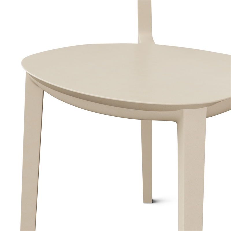 Urbia Metro Spencer Eco-Friendly Outdoor Stacking Chair in Beige (Set of 4)