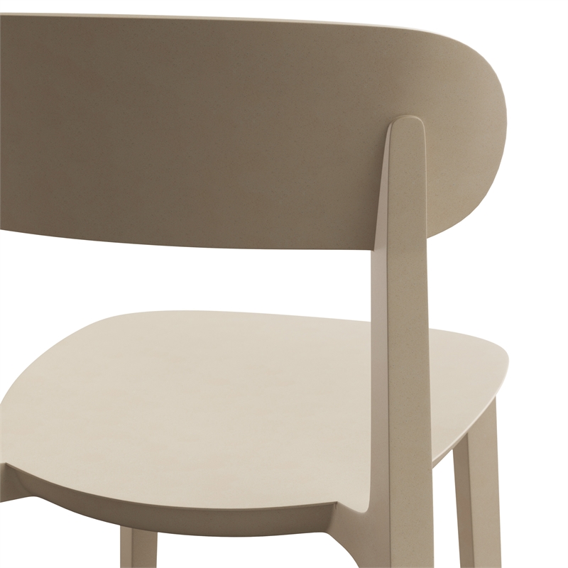 Urbia Metro Spencer Eco-Friendly Outdoor Stacking Chair in Beige (Set of 4)