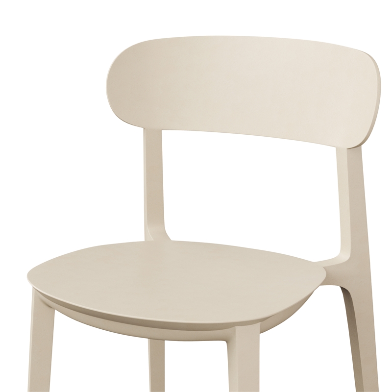 Urbia Metro Spencer Eco-Friendly Outdoor Stacking Chair in Beige (Set of 4)
