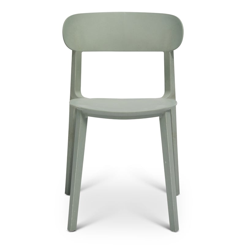 Urbia Metro Spencer Eco-Friendly Outdoor Stacking Chair in Moss Gray (Set of 4)
