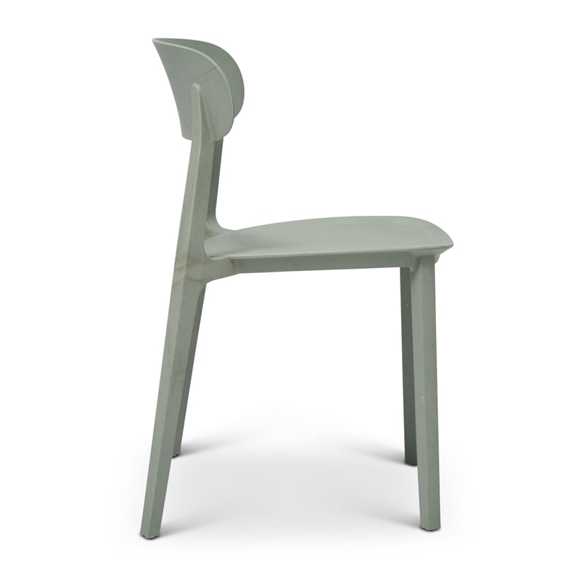 Urbia Metro Spencer Eco-Friendly Outdoor Stacking Chair in Moss Gray (Set of 4)