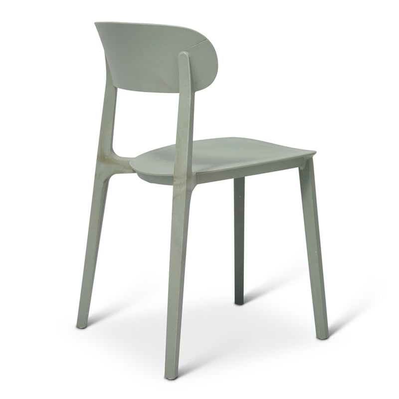 Urbia Metro Spencer Eco-Friendly Outdoor Stacking Chair in Moss Gray (Set of 4)