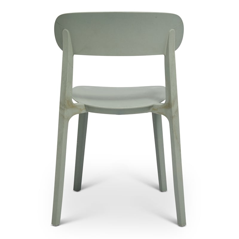 Urbia Metro Spencer Eco-Friendly Outdoor Stacking Chair in Moss Gray (Set of 4)