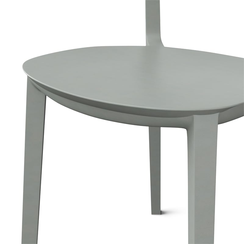 Urbia Metro Spencer Eco-Friendly Outdoor Stacking Chair in Moss Gray (Set of 4)