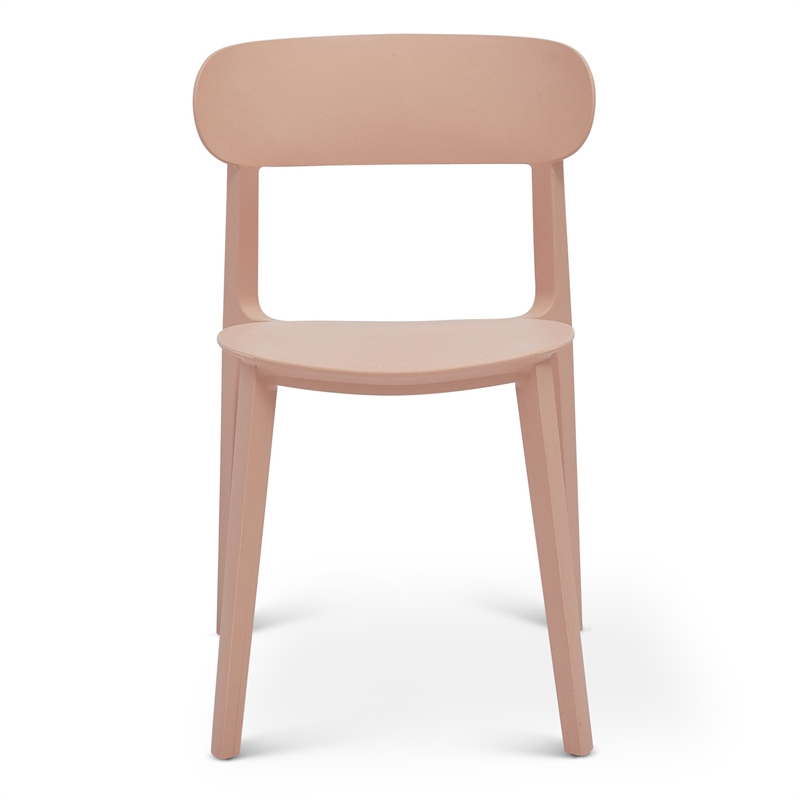 Urbia Metro Spencer Eco-Friendly Outdoor Stacking Chair in Dusty Rose (Set of 4)
