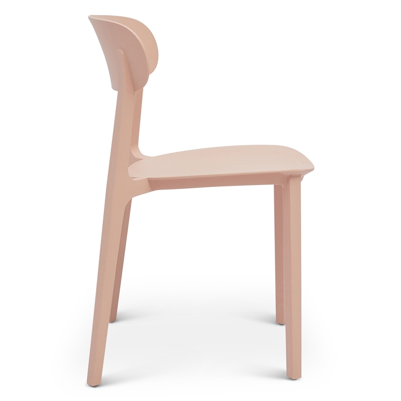 Urbia Metro Spencer Eco-Friendly Outdoor Stacking Chair in Dusty Rose (Set of 4)