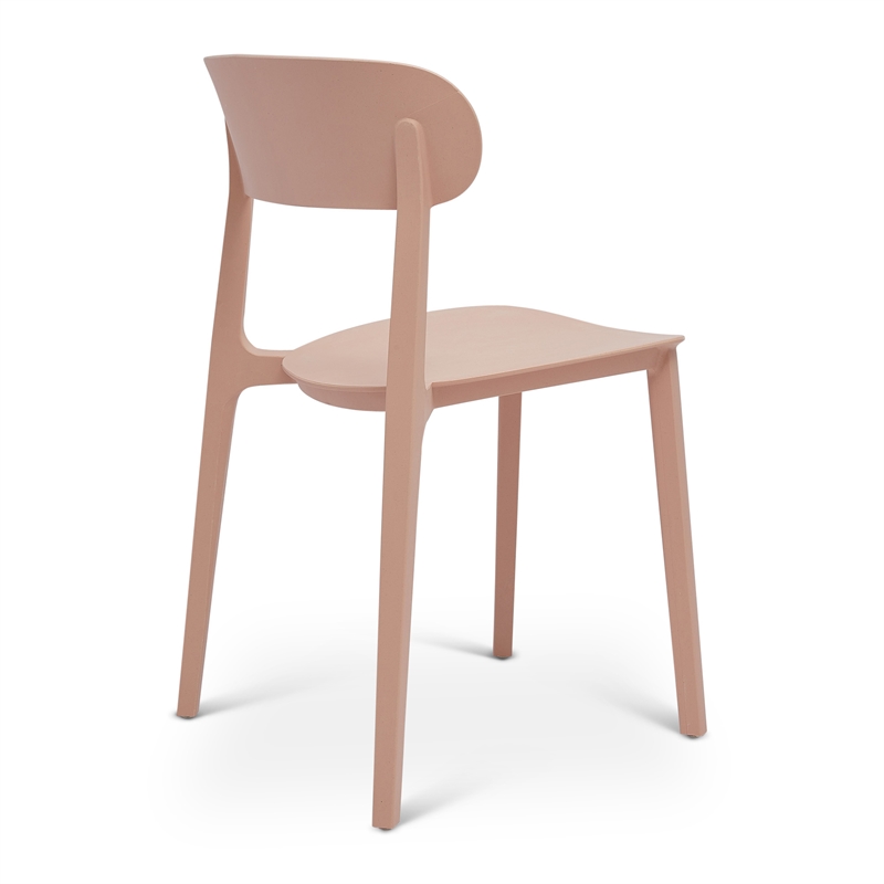 Urbia Metro Spencer Eco-Friendly Outdoor Stacking Chair in Dusty Rose (Set of 4)