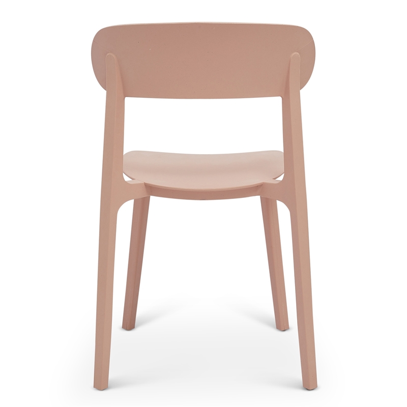 Urbia Metro Spencer Eco-Friendly Outdoor Stacking Chair in Dusty Rose (Set of 4)