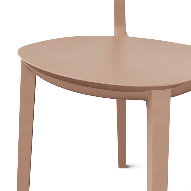 Urbia Metro Spencer Eco-Friendly Outdoor Stacking Chair in Dusty Rose (Set of 4)