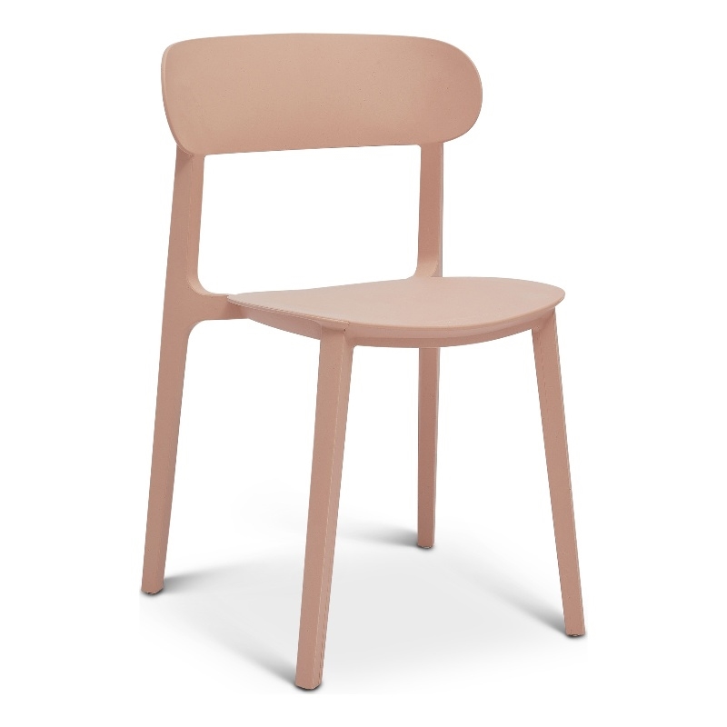 Urbia Metro Spencer Eco-Friendly Outdoor Stacking Chair in Dusty Rose (Set of 4)