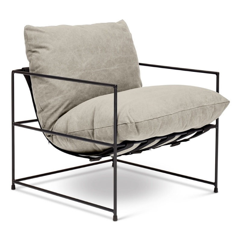 Urbia Metro Trent Accent Chair in Washed Sand Upholstery