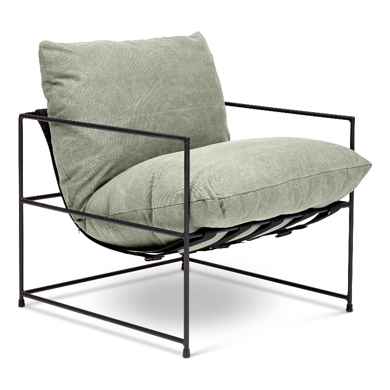 Urbia Metro Trent Accent Chair in Washed Forest Upholstery