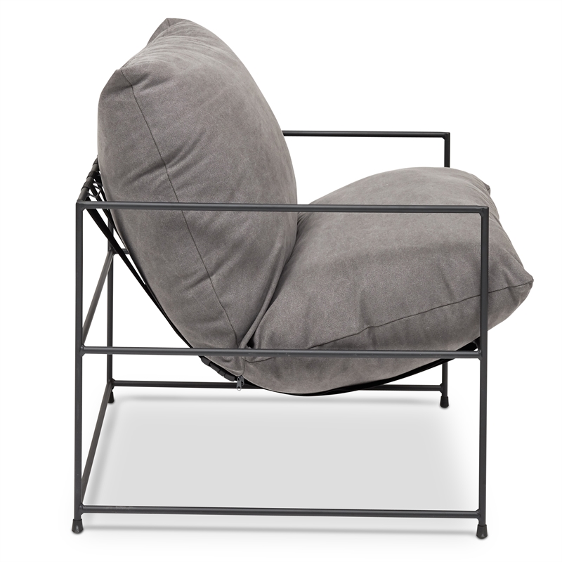 Urbia Metro Trent Accent Chair in Washed Grey Upholstery