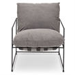 Urbia Metro Trent Accent Chair in Washed Grey Upholstery