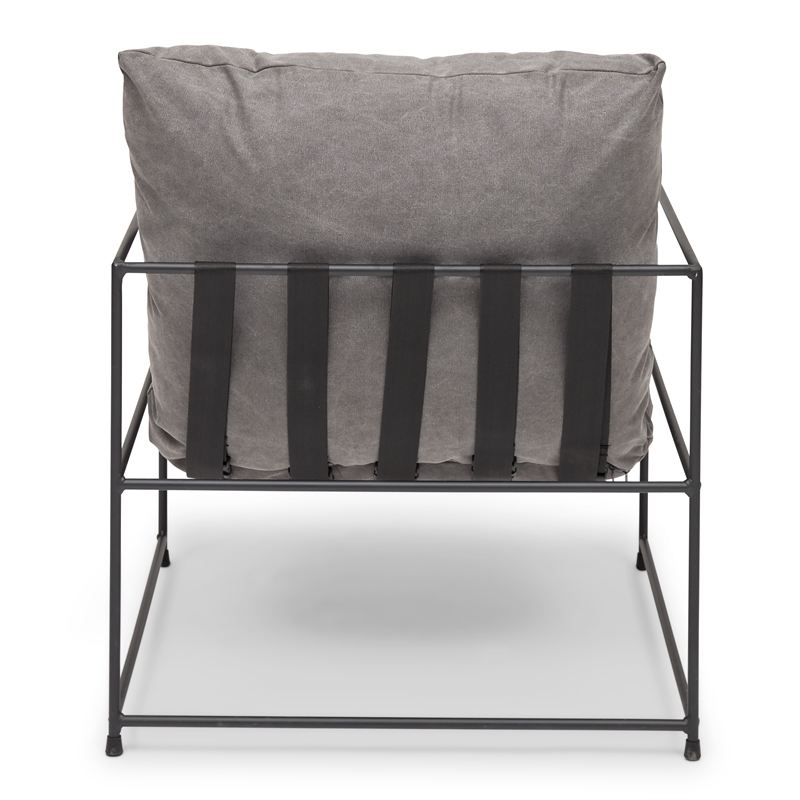 Urbia Metro Trent Accent Chair in Washed Grey Upholstery