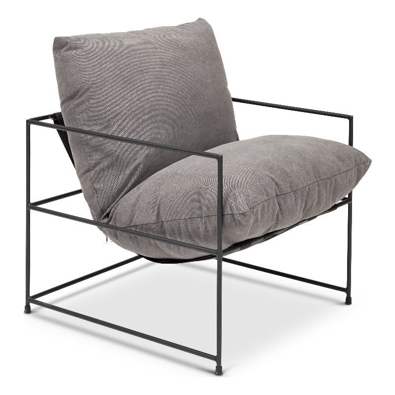 Urbia Metro Trent Accent Chair in Washed Grey Upholstery