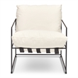 Urbia Metro Trent Accent Chair in Washed White Upholstery