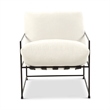 Urbia Metro Trent Accent Chair in Washed White Upholstery