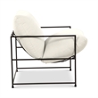 Urbia Metro Trent Accent Chair in Washed White Upholstery