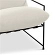 Urbia Metro Trent Accent Chair in Washed White Upholstery