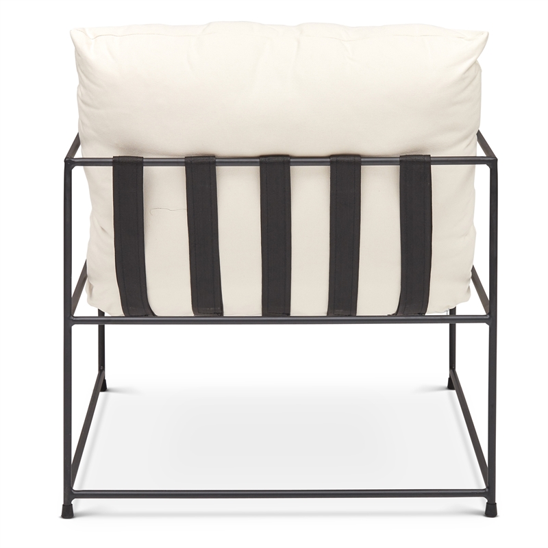 Urbia Metro Trent Accent Chair in Washed White Upholstery