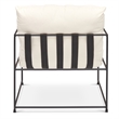 Urbia Metro Trent Accent Chair in Washed White Upholstery