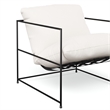 Urbia Metro Trent Accent Chair in Washed White Upholstery