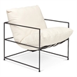 Urbia Metro Trent Accent Chair in Washed White Upholstery